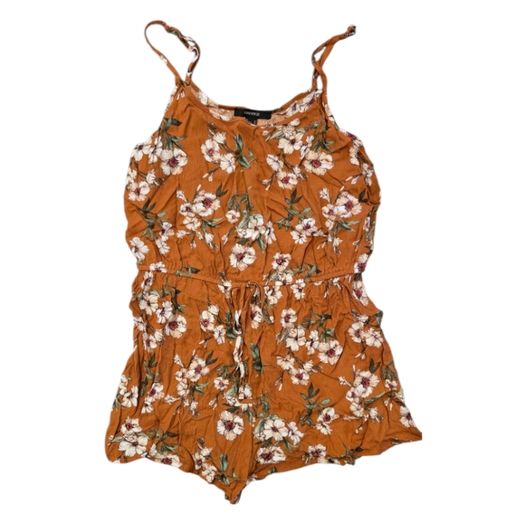 Forever 21 Floral Jumpsuit in Orange and White - Picture 1 of 4